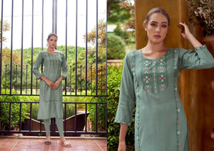 Meilleur prix de gros 2025 Kurti formel Artriddh Nx Melody Surat réversible pour femmes avec broderie, vêtements indiens/pakistanais - Product Image 4