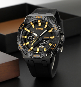 <span class=keywords><strong>Montre</strong></span> analogique-numérique sportive Skmei 2276 abordable, affichage du cadran, affichage LED lumineux, double affichage, Reloj Para Hombre - Product Image 1