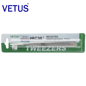 Pinzas Antiestáticas Vetus Serie TS de Acero Inoxidable ESD, Puntiagudas y Curvadas para Arte de Uñas y Depilación - Product Image 5