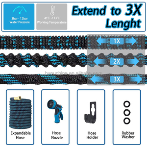 Manguera de Agua Mágica Retráctil Flexible de 15m (50 Pies) Expandible 3X con Conectores de Latón, a Prueba de Fugas - Product Image 3