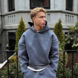 Survêtement personnalisé pour homme, jogging sport surdimensionné de haute qualité, ensembles de survêtement en <span class=keywords><strong>molleton</strong></span> 100% coton, <span class=keywords><strong>ensemble</strong></span> 2 pièces, sweat-shirt à capuche - Product Image 2