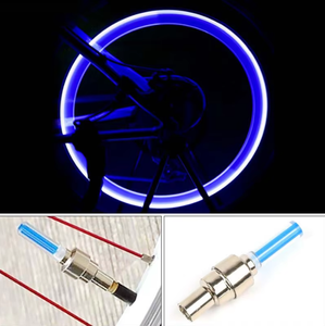 <span class=keywords><strong>Luci</strong></span> per Raggi <span class=keywords><strong>Bici</strong></span> Multicolore al Neon, Tappi Valvola per Ruote MTB, Lampada di Avvertimento Anteriore e Posteriore per Biciclette e Motociclette - Product Image 4