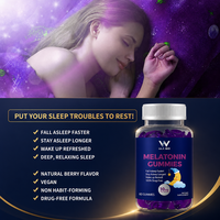 Gommes à mâcher à la mélatonine 10 mg, saveur naturelle de sureau, complément alimentaire nocturne pour adultes, marque privée