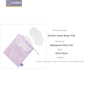 Elinfant Almohadilla de lactancia con Forro de rizo de bambú de alta calidad Saludable Reutilizable 6 PCS/Bag Almohadilla de lactancia - Product Image 4