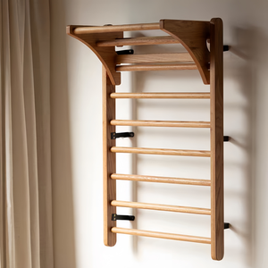 Barras de Pared Portátiles de Madera Maciza, Equipo de Gimnasio en Casa que Ahorra Espacio, Multifuncional para Terapia Física, Escalera Sueca F - Product Image 5