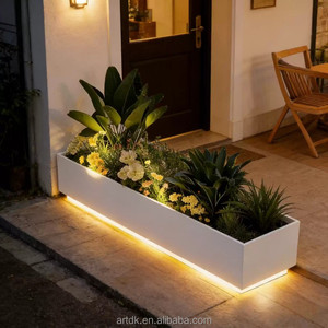 Macetas de Metal Creativas H038, Jardinera de Acero Inoxidable, Jardinera LED <span class=keywords><strong>para</strong></span> Decoración de Paisajes en Centros Comerciales y Aeropuertos - Product Image 3