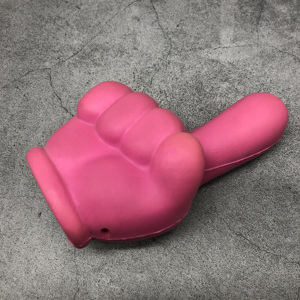 Balle anti-stress en mousse PU personnalisable avec logo, en forme de main, avec antenne gestuelle, cadeaux promotionnels pour l'école, la maison, le bureau, unisexe - Product Image 2