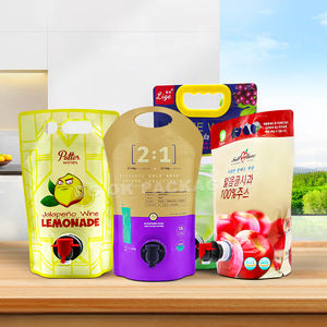 친환경 재사용 1L 3L 5L 와인 백 탭 밸브 디스펜서 음료 포장 커피 주스 우유 BIB 백인박스 손잡이 포함 - Product Image 1