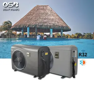 Household DC inverter mini portable pool heating cooling swim pool spa heater cooler heat pump with solar panel optional