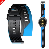Bracelet de sport en silicone réglable bicolore de 22 mm avec boucle à ardillon pour remplacement de la série GT. Durable, doux et respirant