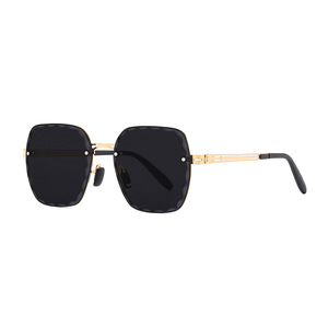 Nouvelles Lunettes de Soleil Carrées Sans Monture pour Femme, Métal Noir, Verres PC UV400, Type 3, Pare-Soleil, Numéro de Pièce 805, Origine Taizhou - Product Image 4