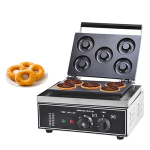 Máquina para Hacer Donas Eléctrica de 1550W, Máquina Comercial para Donas con Superficie Antiadherente, 6 Orificios, Calentamiento de Doble Cara, Máquina para Hacer Waffles - Product Image 1