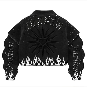 DiZNEW 2025 デザイナーダイヤモンドデニムジャケット 高級カスタムメイドジージャン限定 デニムジージャンメーカー - Product Image 4