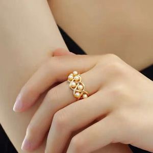 WENCHI S925 <b>Silver</b> Ring DIY Trendy Jewelry with Inlay 3-5mm <b>Beads</b> and Empty Support Model 12051 China - Product Image 3
