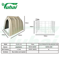 Équipement agricole haute qualité en plastique veau huche vache confortable bétail maison rotomoulage veau huche alimentation animaux