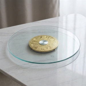 Piatto Girevole Lazy Susan in Vetro Temperato Personalizzato da 6 mm, 50 <span class=keywords><strong>cm</strong></span>, <span class=keywords><strong>60</strong></span> <span class=keywords><strong>cm</strong></span>, 70 <span class=keywords><strong>cm</strong></span>, 90 <span class=keywords><strong>cm</strong></span>, per Tavolo da Patio - Product Image 1