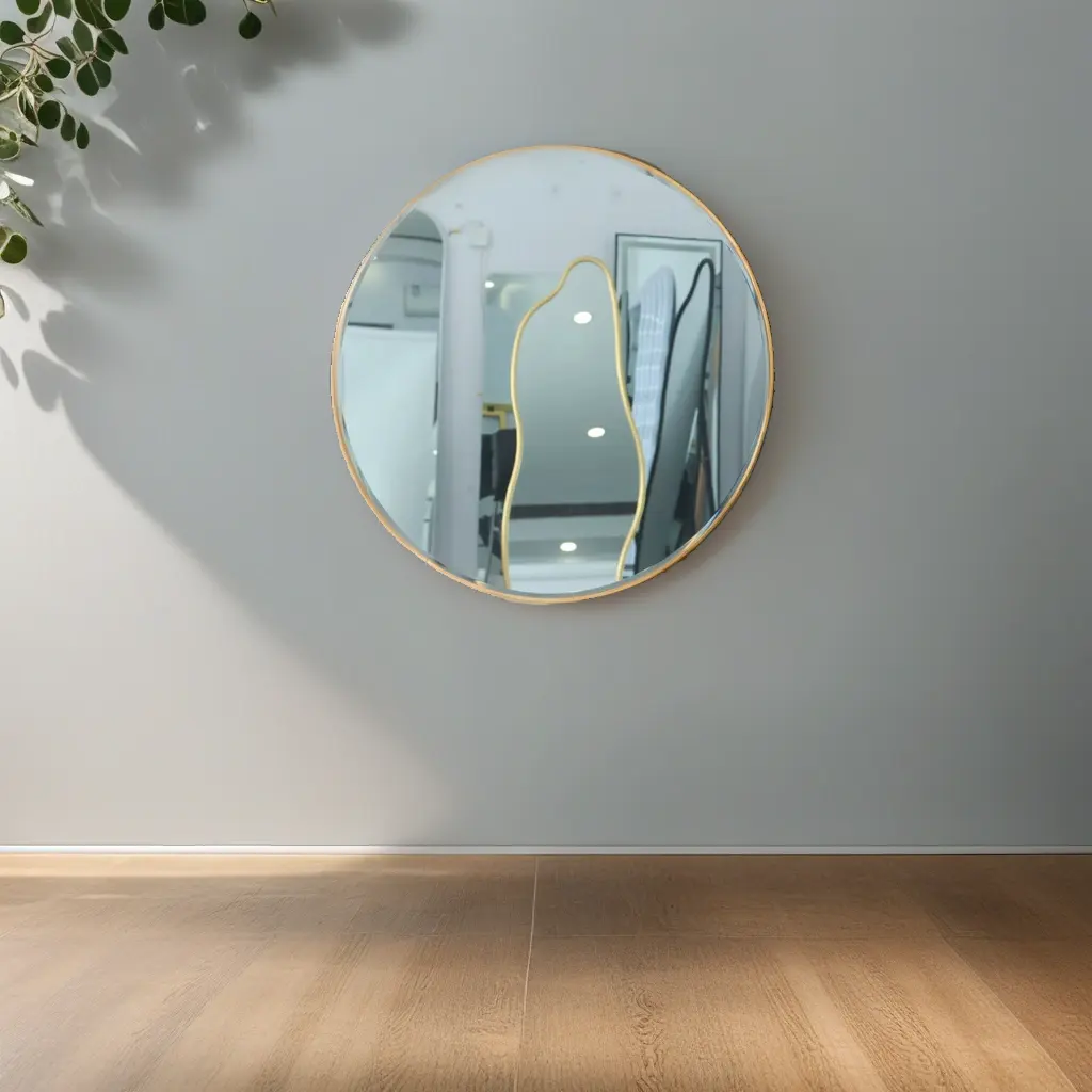 60Cm 70Cm 80Cm 100Cm Grote Ronde Spiegel Schuine Wandspiegels Home Decor Moderne Spiegel Met Frame