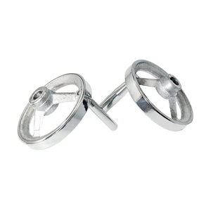 Tay quay bằng gang đúc nguyên khối, bề mặt mạ crôm, kiểu nan hoa. Tay quay Bakelite mới và đã qua sử dụng. - Product Image 3