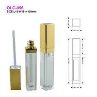 Tube de brillant à lèvres lumineux LED OMI 8ML avec miroir et logo personnalisé Tubes de rouge à lèvres liquides vides Tube d'huile à lèvres