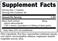 Complément alimentaire en capsules d'extrait d'ail noir fermenté, complément à base d'ail noir fermenté pour adultes, soutien immunitaire et cardiaque