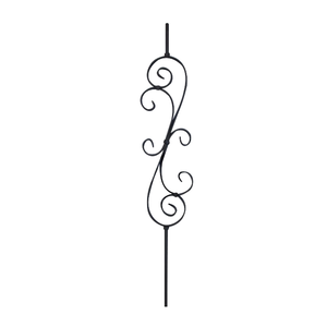 Rampe d'escalier minimaliste en fer, profil mince, noir mat, design moderne, double cercle, réglable, facile à installer, pour villa - Product Image 1