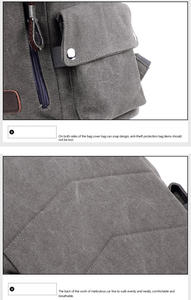 Sac à dos en toile personnalisé vintage décontracté grand format pour voyage en plein air, ordinateur portable, école, pour hommes et femmes - Product Image 4