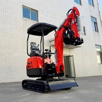 Produit en promotion : Mini-excavatrice sur chenilles de 1,8 tonne avec attache rapide hydraulique pour travaux agricoles, puissance élevée, micro-pelleuse pour tranchées