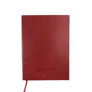 Libros de Cuero PU <span class=keywords><strong>con</strong></span> Impresión Personalizada de Fábrica, <span class=keywords><strong>con</strong></span> Cinta Roja, Encuadernación Plana Tipo Mariposa, Encuadernación Perfecta, Papel Recubierto - Product Image 2