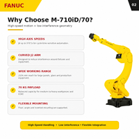 Robot industriel FANUC M-710iD/70 70 kg 2104 mm 6 axes pour la manutention des matériaux, la soudure par points et l'automatisation