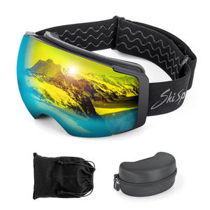 Lunettes de ski anti-buée à double couche pour adultes, lentille sphérique à champ large, taille unique, matériau Tpu, utilisation en extérieur - Product Image 4