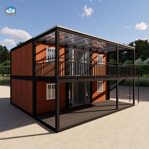 Mới Sang Trọng Hạt Gỗ Cửa Kính Hai Câu Chuyện Container Nhà Ý Tưởng Cho Biệt Thự Nhanh Chóng Lắp Ráp Container Di Chuyển Nhà - Product Image 6