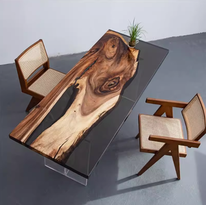 Meja epoksi Resin hitam kelas atas dapat disesuaikan elegan terlaris - Product Image 4