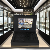 Kotak Kemasan Video Layar LCD 4,3 Inci yang Dapat Disesuaikan dengan Embossing & Lapisan UV, Hadiah Bisnis Mewah Modern untuk Perhiasan