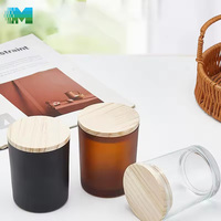 Vente directe de pots en verre simples, givrés, transparents, multi-styles, bocal en verre, décoration créative, pot en verre pour bougie parfumée