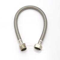 Nouveau tuyau d'eau flexible tressé en acier inoxydable SS304 F1/2 M1/2 avec écrou en laiton pour robinet de salle de bain et bidet, design moderne