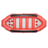 Bateau de rafting gonflable en PVC blanc personnalisé de 1,2 mm, stable et durable, pour 12 personnes, garantie 1 an, 487 cm, 1200 kg