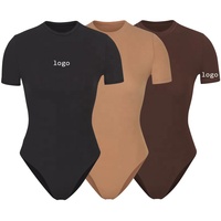 Personnalisé Célèbre Marque Femmes Combinaison Taille Haute Gym Fitness Ensembles Compression Body Sexy Débardeurs De Luxe Shapewear pour Femmes