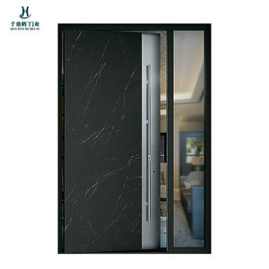 Porte d'entrée pivotante en fonte d'aluminium, porte d'entrée sécurisée moderne au design personnalisé Porte pivotante mère fils - Product Image 1