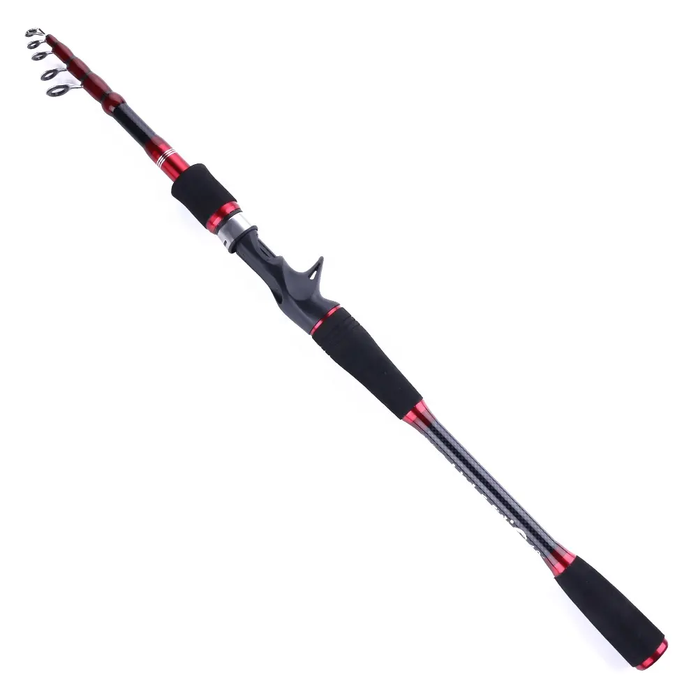 Telescopic fiberglass Fishing Rod 1.8m 2.1m 2.4m 2.7m Carbon Fishing Stick hand pole Spining rod for sea