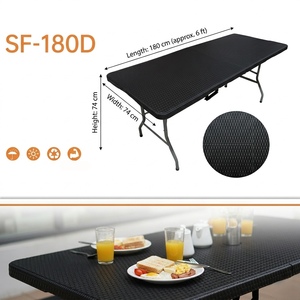 Tavolo Pieghevole Ecologico per Biblioteca, Grande Tavolo <span class=keywords><strong>da</strong></span> Pranzo per Esterni, Tavolo Pieghevole Nascosto - Product Image 3