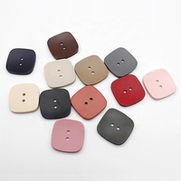 Grosir Baju Resin Plastik Warna Kustom Kancing Persegi untuk Mantel Gaya Korea