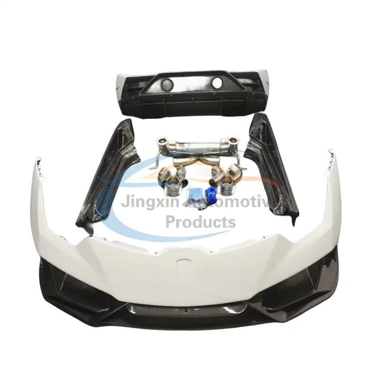 Kit de carroceria para Lamborghini Huracan LP580 LP610, kit de fibra de carbono semi-modelado estilo EVO, amortecedor dianteiro, saia lateral, amortecedor traseiro