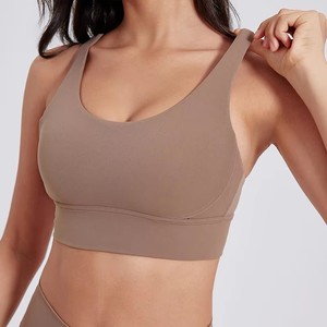 Couleur unie Multiples Bretelles Sous-Vêtements Top Poitrine Pad Sans Bretelles <span class=keywords><strong>Croisé</strong></span> Dos Femmes Fitness Femme Chaude Sexy Xxxx <span class=keywords><strong>Soutien</strong></span>-<span class=keywords><strong>Gorge</strong></span> De Sport - Product Image 6