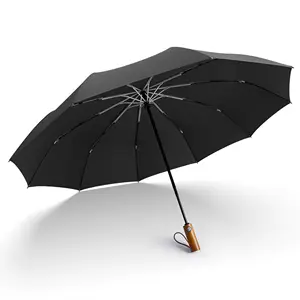 , Titanium Zilveren Coatinguv Winddichte Automatische Opvouwbare Paraplu 'S Reclame Paraplu 'S Maatwerk/