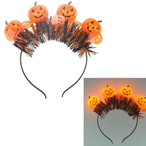 Diadema <span class=keywords><strong>de</strong></span> Halloween con 4 Lámparas <span class=keywords><strong>de</strong></span> <span class=keywords><strong>Calabaza</strong></span> y <span class=keywords><strong>Cabeza</strong></span> <span class=keywords><strong>de</strong></span> Fantasma, Diadema Luminosa con Luces LED Intermitentes - Product Image 1