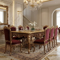 Ensemble de canapés OEM Baroque Camel Back capitonnés en jacquard pour salon, idéal pour projets FF&E de suites de palais et villas