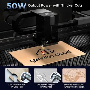 Machine de découpe laser CO2 <span class=keywords><strong>GWEIKE</strong></span> <span class=keywords><strong>CLOUD</strong></span> 50w, gravure à grande vitesse, découpe lisse - Product Image 3
