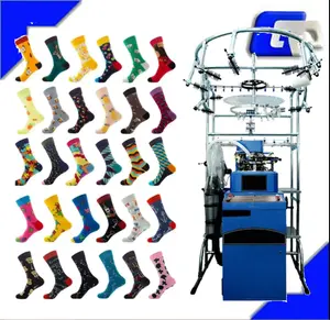 Máquina de producción de calcetines de punto de buena calidad, máquina automática de fabricación de calcetines personalizados por ordenador