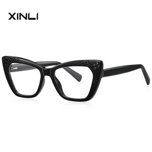 XINLIFashion 2185 Animal Pattern <b>Computer</b> Style Cat Eye Anti Radiation <b>Glasses</b> Frames Tr90 Optical Frame - Product Image 3