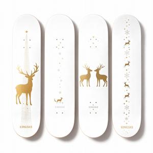 Tabla de Skate KINGS8 con Diseño de <span class=keywords><strong>Zombie</strong></span> <span class=keywords><strong>Skater</strong></span>, Energía Explosiva de Año Nuevo y Halloween, Regalo Vibrante en Tonos Rosa, Azul y Amarillo para Streetwear - Product Image 4